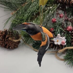 Danbury Mint Christmas Songbird Ornament Baltimore Oriole Retired